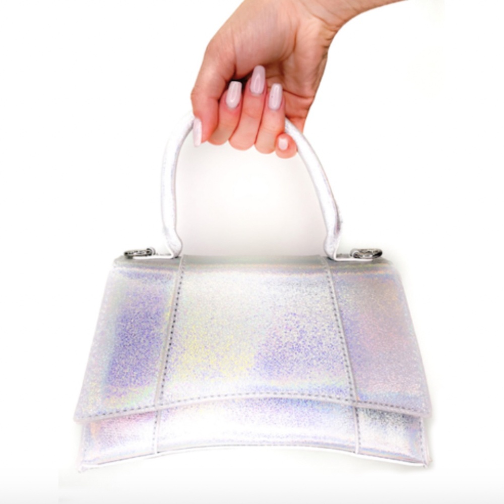 Iridescent Top Handle Bag